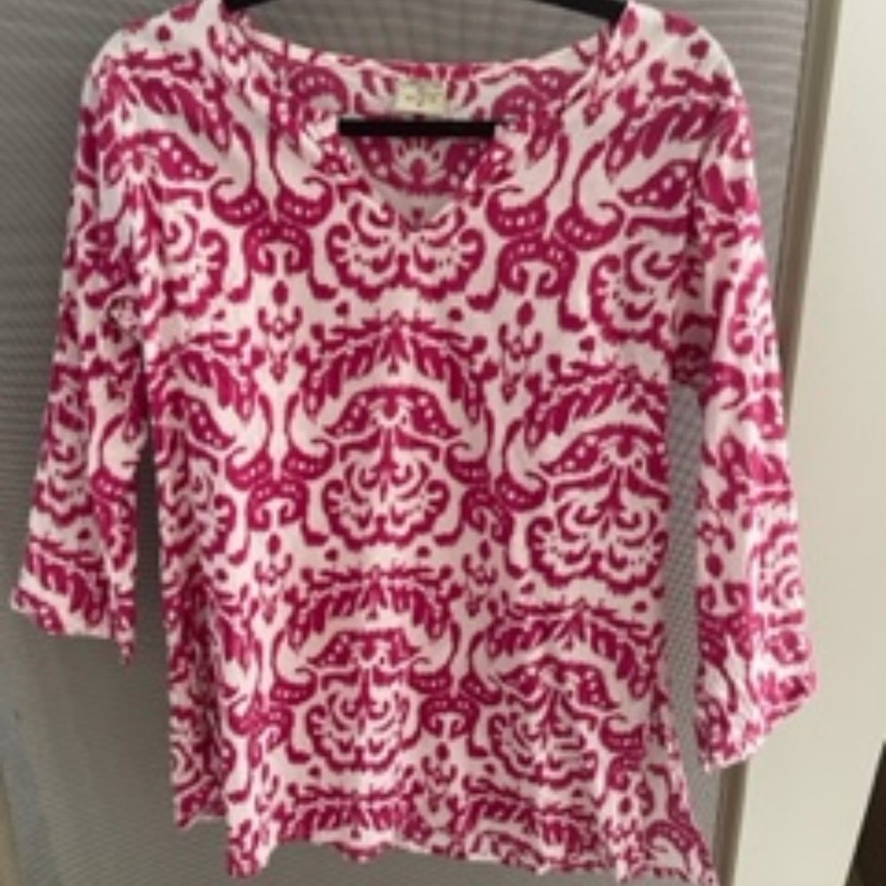 Advanced Apparels 100% Cotton V-Neck Tunic Cover Up Blouse Size S